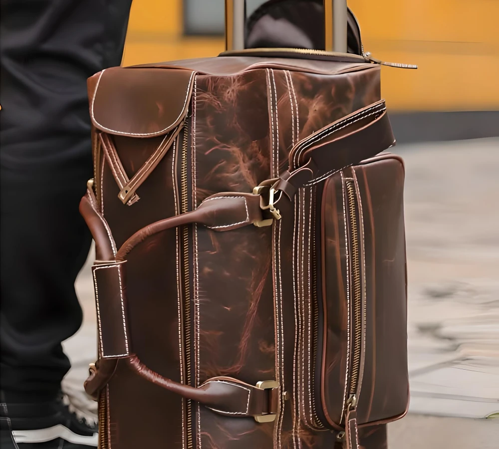women's leather carry on bag