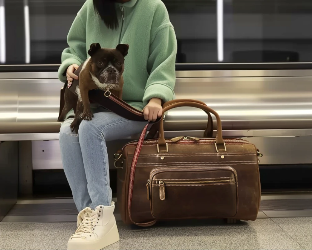 faux leather carry on bag
